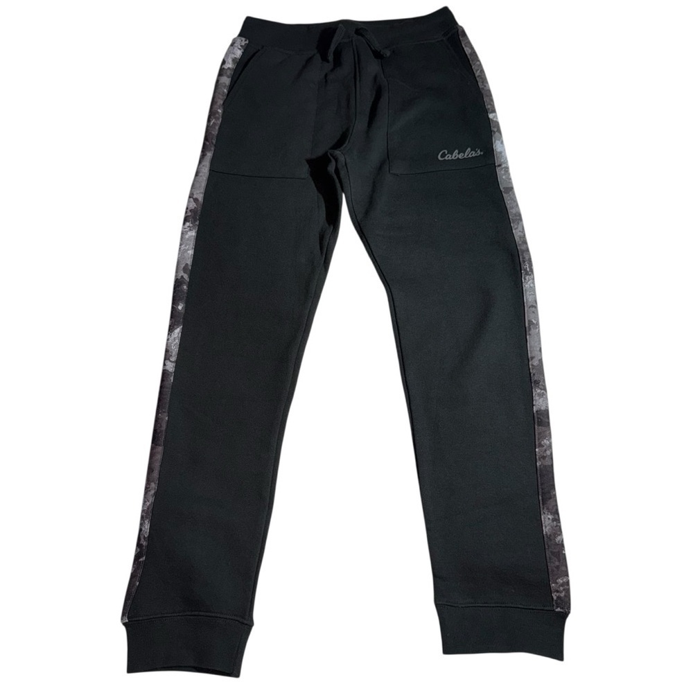 Cabela’s Youth Jogger Sweatpants XL NWT Black Athleisure Pants Camo Stripe